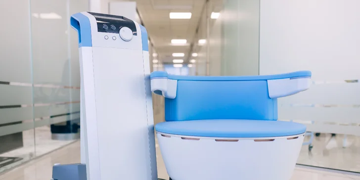 Křesílko využívá elektromagnetické vlny, které pronikají hluboko do svalů a tím je posilují. 