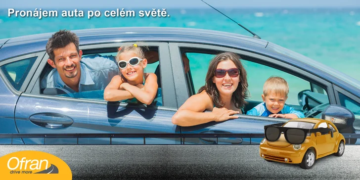Pronájem vozu v zahraničí i v České republice: kredit v hodnotě 1000 Kč