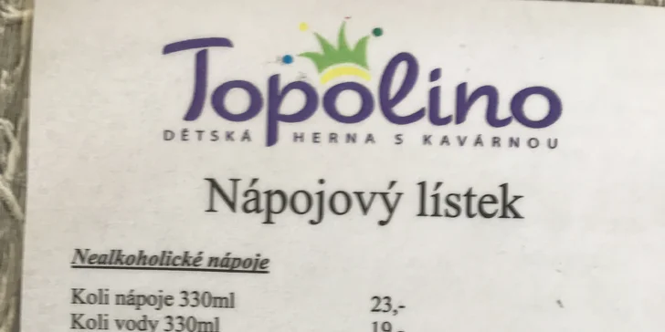 Káva a dezert pro 1 nebo 2 v dětské herně s kavárnou Topolino