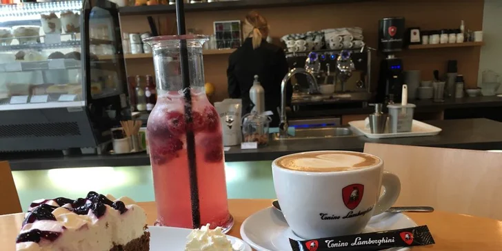 Chvilka pro vás: káva Tonino Lamborghini, dezert a limonáda pro 1 či 2