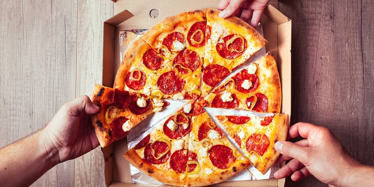 Pizza s sebou, výběr z 26 druhů: Salami, Vegetariana, Mascarpone a další