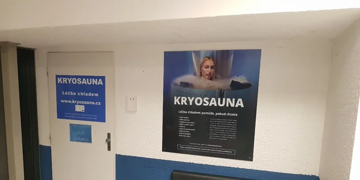 Vstup do kryosauny: 2–3 minuty v -150 °C, regenerace organismu