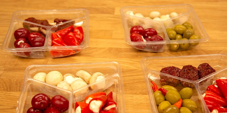 4 druhy antipasti: Odneste si domů mix tradičních slaných delikates