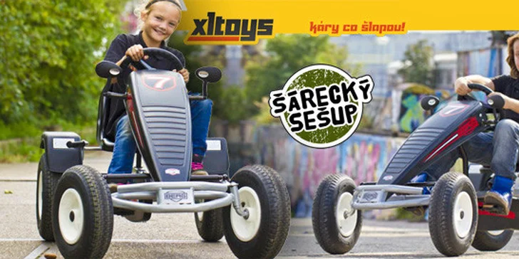 5kilometrový Šárecký sešup na šlapacích kárách