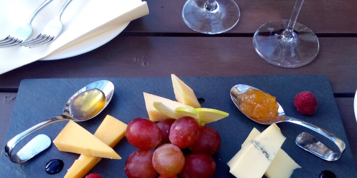 Ochutnávka sýrů a sklenka vína v pražském podhradí