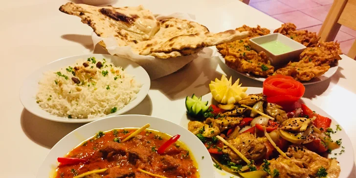 Výlet do Indie: vegetariánské nebo masové menu v restauraci Taj Mahal