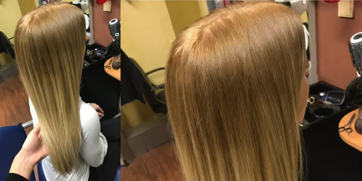 Péče o vlasy: masáž hlavy, ošetřující regenerační kúra, střih a trendy styling