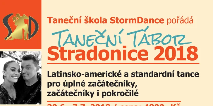 Dětský letní Taneční Tábor ve Stradonicích pro děti ve věku od 6 do 15 let