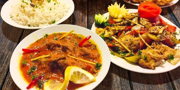 Ráj indických chutí pro dva: vegetariánské, kuřecí i jehněčí pokrmy
