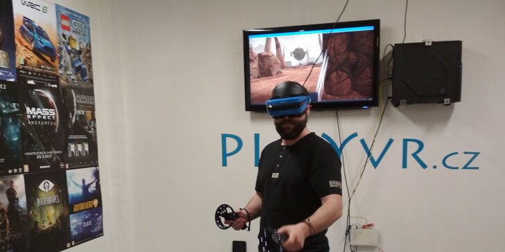 60 minut zábavy ve virtuální realitě s absolutní volností pohybu pro 1-5 os.