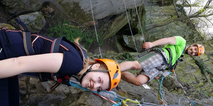 Kurz lezení via ferrata na Slánské hoře pro jednoho, pár nebo partu