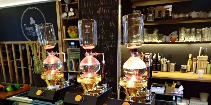 Degustace 4 druhů filtrované kávy s výkladem: metoda vacuum pot