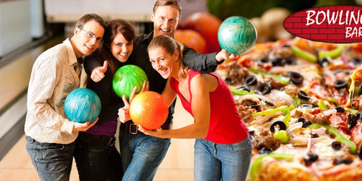 2 hodiny bowlingu včetně pizzy a nápojů