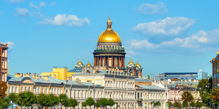 Srpnový letecký zájezd do Petrohradu včetně 3 nocí v hotelu se snídaní