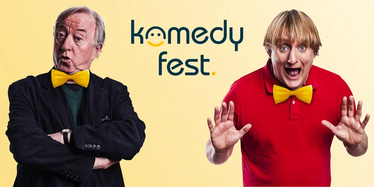 Lístek na festival humoru Komedy Fest: Sokol, Pavlásek, Holubová i Klepl