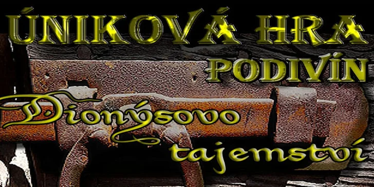 Dionýsovo tajemství: úniková hra pro 2–6 hráčů s vínem pro vítěze