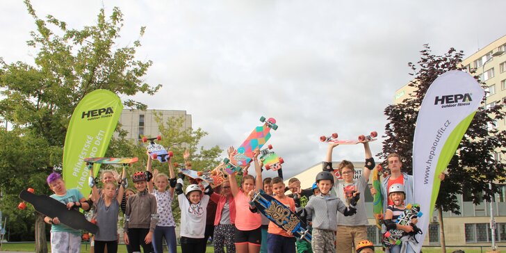 Příměstský longboard tábor pro děti ve věku od 7 do 15 let