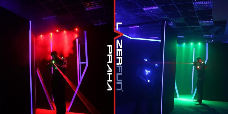 Adrenalinová hra laser game v LazerFun