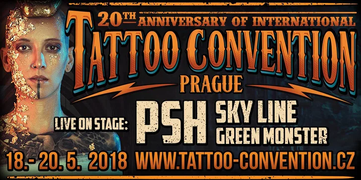 Vstupenka na mezinárodní tatérský festival Tattoo Convention 18.–20. 5. 2018