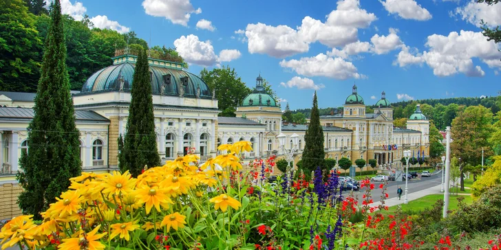 Léto v Mariánských Lázních pro dva: polopenze, solná jeskyně a další relax