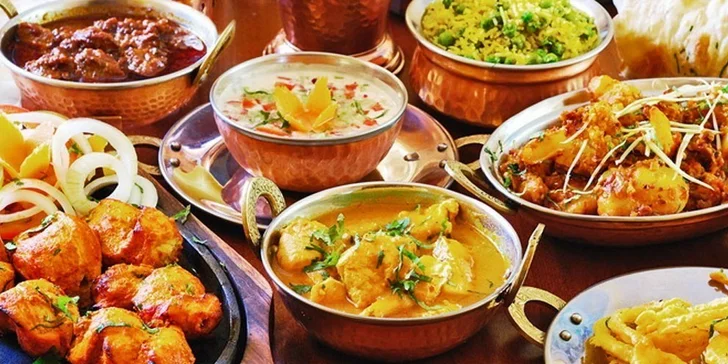 5chodové indické degustační menu vč. nápojů pro dva