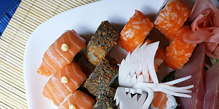 Sushi sety 22, 35 a 36 ks i s polévkou miso nebo Tom Yum Kay