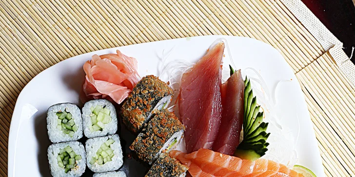 Sushi sety 22, 35 a 36 ks i s polévkou miso nebo Tom Yum Kay