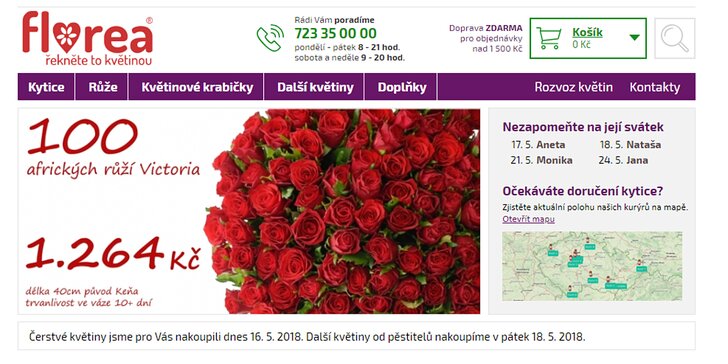 Florea.cz - řekněte to květinou