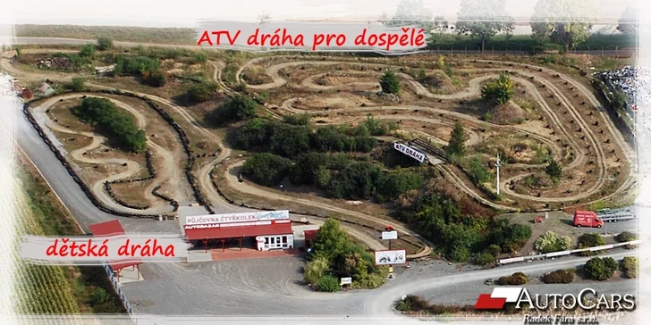 Adrenalinová jízda na čtyřkolce na ATV dráze pro dospělé