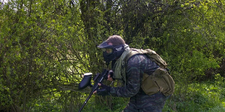 3-4 hodiny paintballu na přírodním hřišti u Roudnice