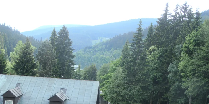 Smažený sýr s přílohou dle výběru či bramboráčky a výhled na přehradu ve Špindlu