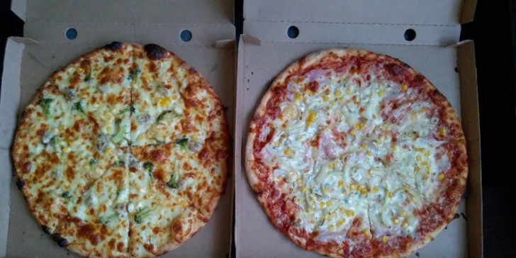 Křupavá pizza s sebou dle výběru: 1 nebo 2 pochoutky, ⌀ 35 nebo 45 cm