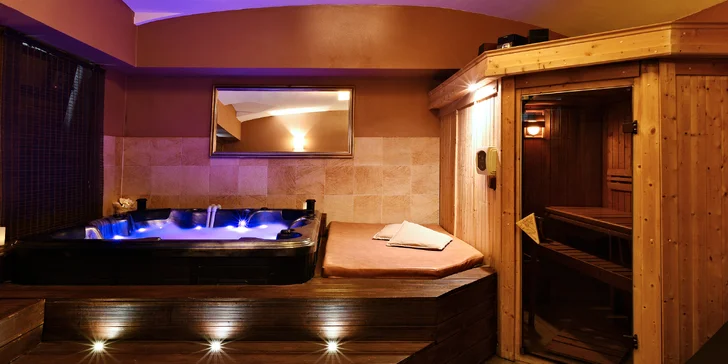 Privátní wellness pro dva: vířivka, sauna i varianty s občerstvením
