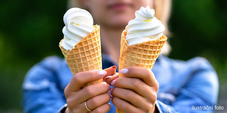 Letní osvěžení: točená zmrzlina či ledová tříšť dle výběru