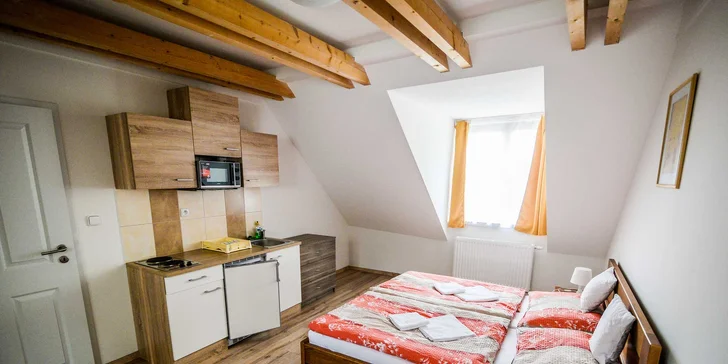 Pobyt v Českém Krumlově: krásné apartmány s kuchyňkou až pro 4 osoby