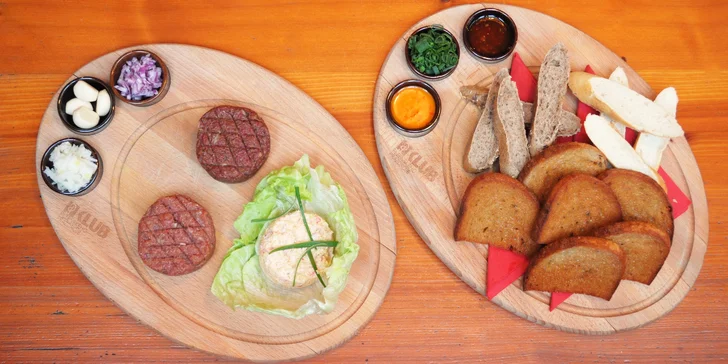 Tatarákové menu: z hovězího válečku, vepřové panenské svíčkové i tvarůžků