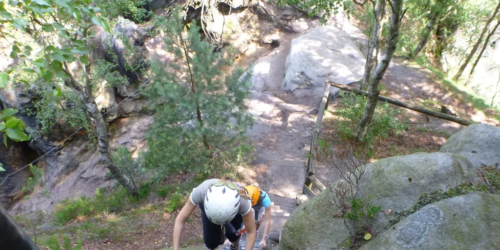 Via Ferrata: Lezení po Opičích kamenech v Česko Saském Švýcarsku až pro 3 osoby
