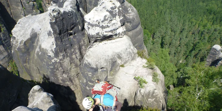 Via Ferrata: Lezení po Opičích kamenech v Česko Saském Švýcarsku až pro 3 osoby
