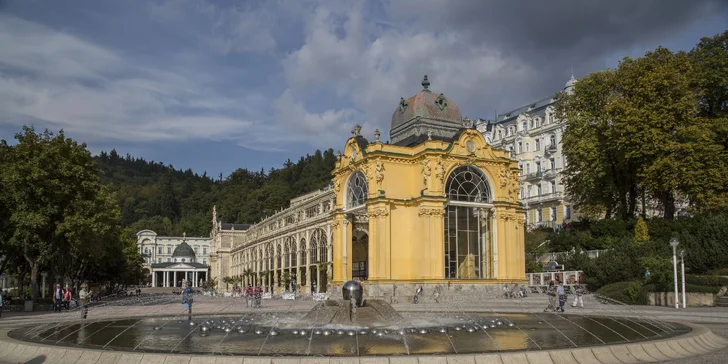 Wellness pobyt s polopenzí v Mariánských Lázních s výhledem na kolonádu