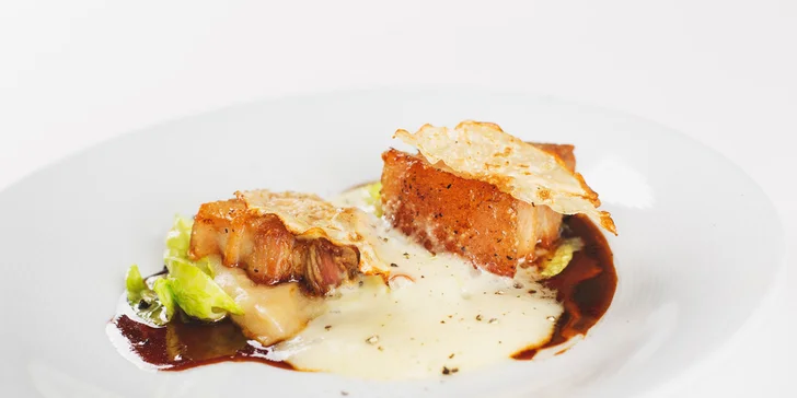 Luxusní degustační menu: chobotnice, lanýž, selečí porchetta i vinné párování