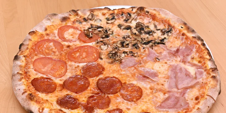 Pizza z pece na dřevo dle vlastního výběru a nealko nápoj pro 1 i pro 2