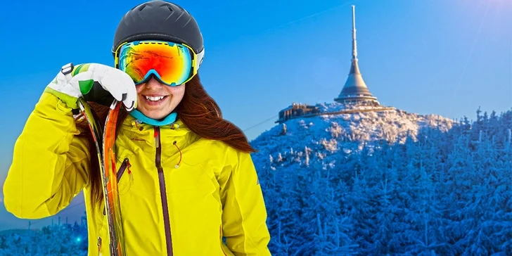 Jednodenní skipas na Ještěd – 9 sjezdovek, pohodlné lanovky i super snowpark