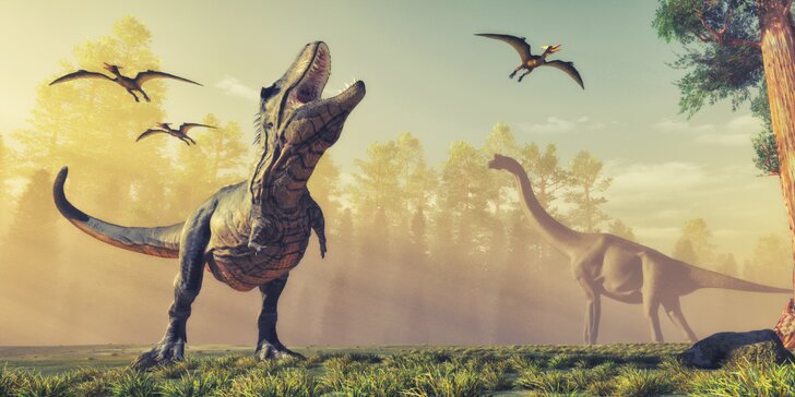 Až 175 min. virtuální reality pro 1–4 hráče: dinosauři, auta i Star Wars