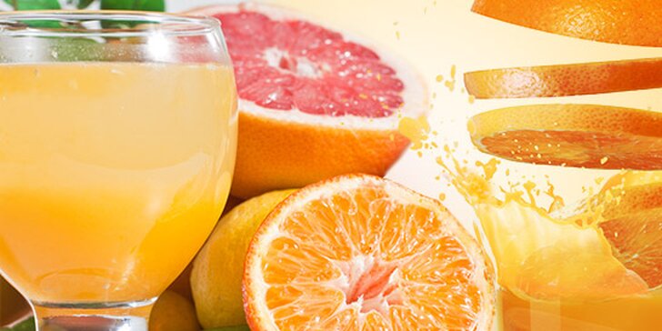 DVA fresh drinky z pomerančů a grepu