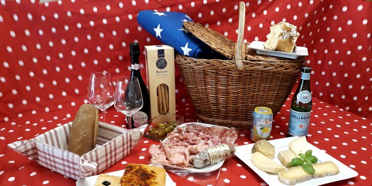 Zajděte na piknik: piknikové koše plné italských dobrot pro dva