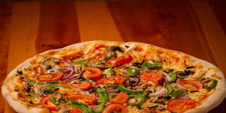 Pizza a nealko nápoj pro 1 nebo 2: vegetariánská, žampionová i pikantní
