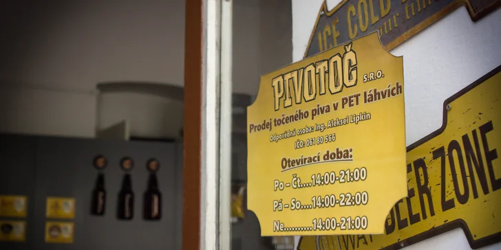 Litr točeného piva v PET láhvi s sebou: plzeň, IPA i Primátor Weizenbier