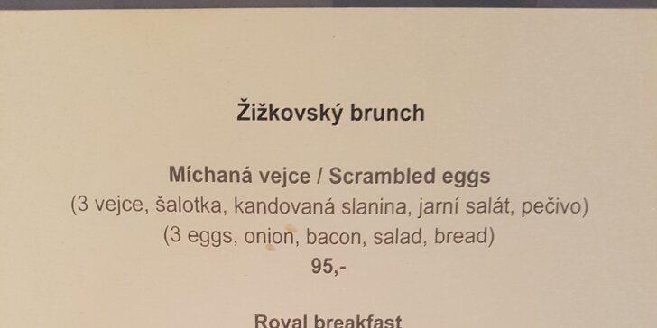 Brunch dle vašeho výběru: Royal breakfast, avokádový toast i domácí lívance