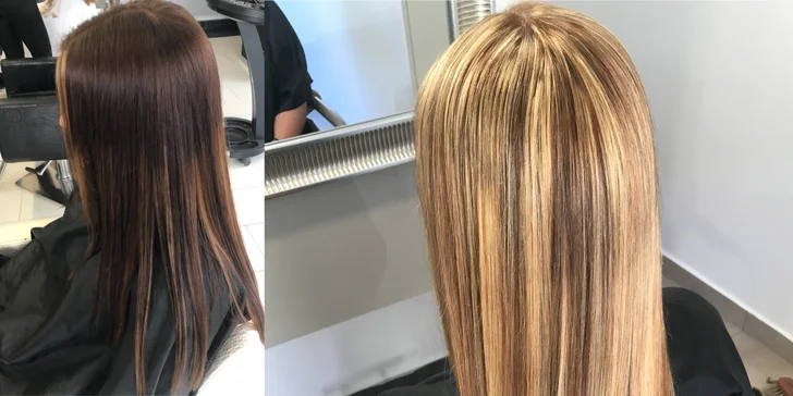 Péče o vlasy: masáž hlavy, ošetřující regenerační kúra, střih a trendy styling