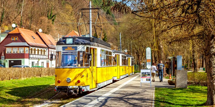Krásy Saského Švýcarska vč. jízdy historickou tramvají k vodopádu Lichtheiner